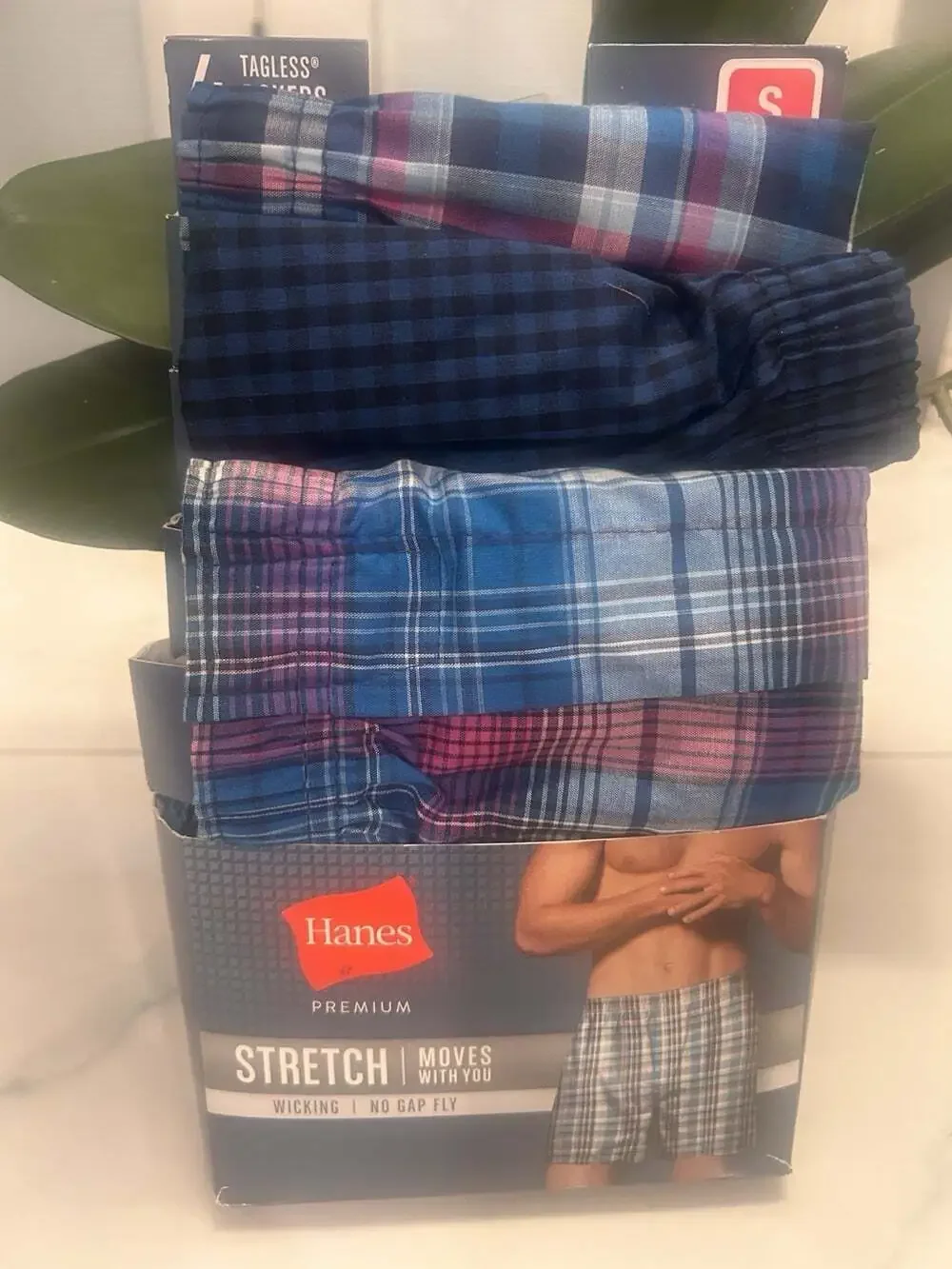 🐻 Hanes Premium Men's Stretch Woven Boxer Shorts-Size S-NWT ‼️3 Pcs